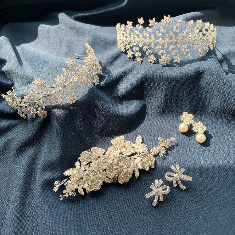 【ヘッドドレス】Jewel flower ヘッドドレス 【結婚式 ヘアアクセサリー】