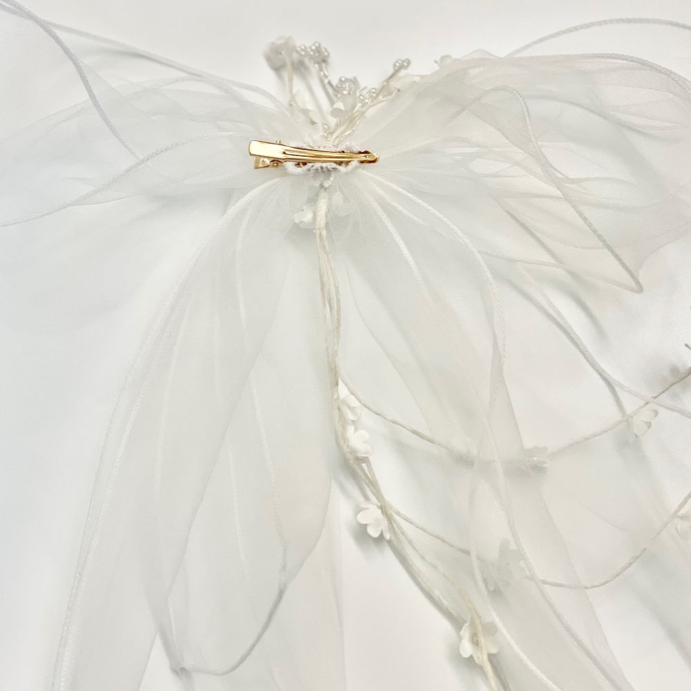 ウェディング アクセサリー【リボン ヘッドドレス】【結婚式 ヘアアクセサリー】