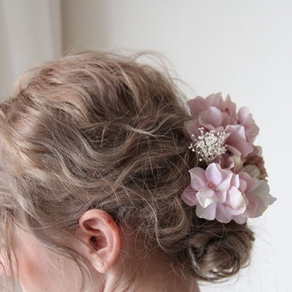 ヘッドピース モーブピンク10ピース 【結婚式 ヘアアクセサリー】