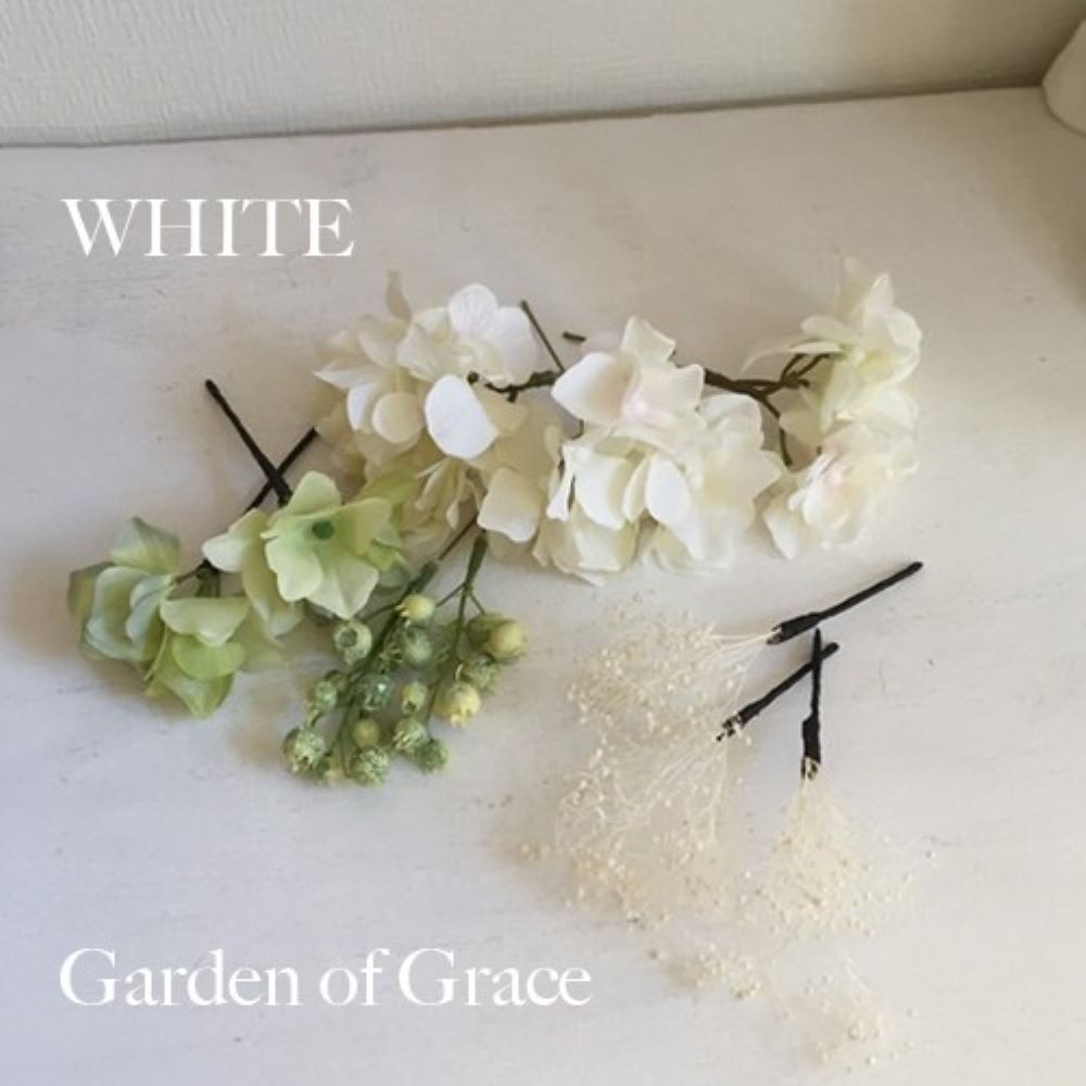 ヘッドピース ホワイト10p 【結婚式 ヘアアクセサリー】