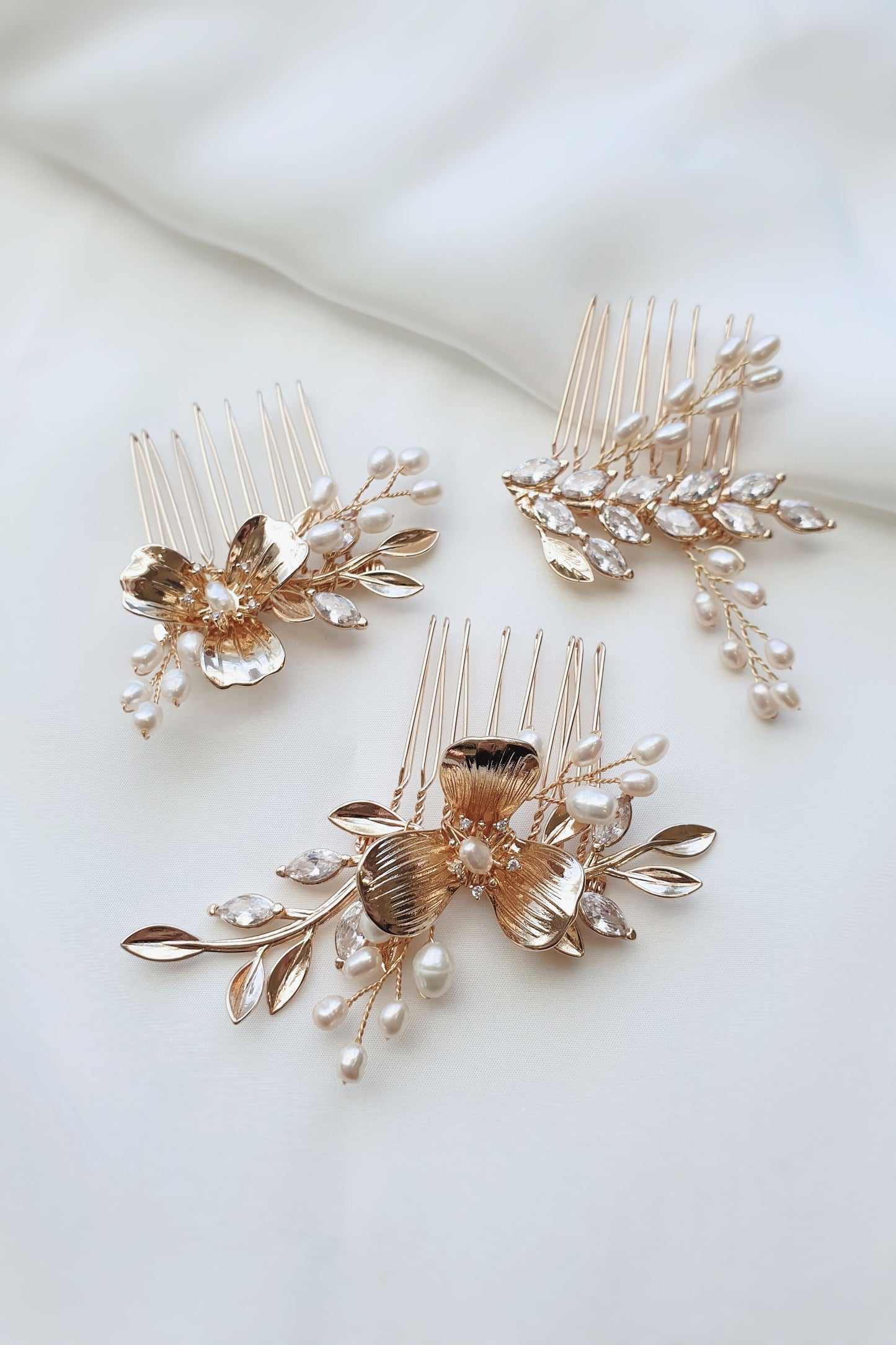 【ヘッドドレス】ジルコニアヘアコームセット ≪HC-34≫