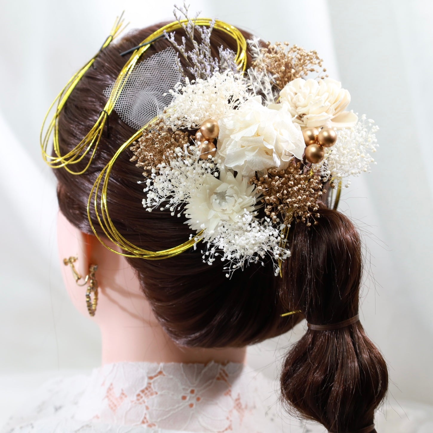 髪飾り グイン【ヘアアクセサリー 花 ドライフラワー プリザーブド