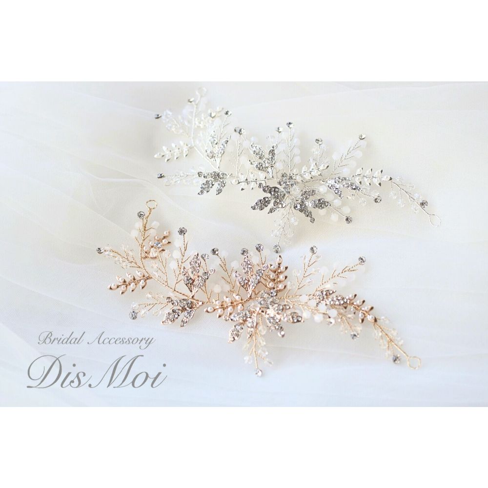 【ヘッドドレス】小枝アクセサリー silver/gold ~ブライダルヘッドドレス~ ≪HV-04≫ 【結婚式 ヘアアクセサリー】