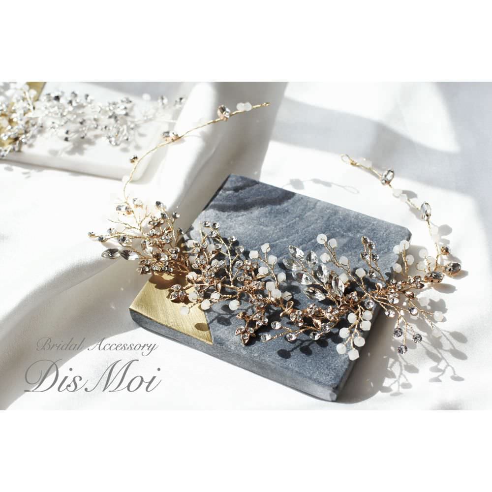 【ヘッドドレス】小枝アクセサリー silver ~ブライダルヘッドドレス~ ≪HV-10≫ 【結婚式 ヘアアクセサリー】