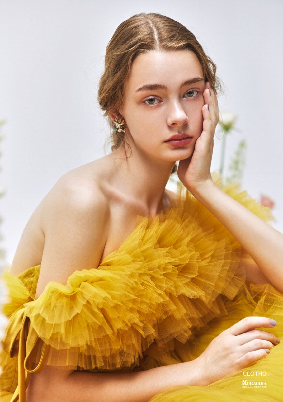 IM-0023_CLOTHO_Yellow【結婚式 カラードレス レンタル】