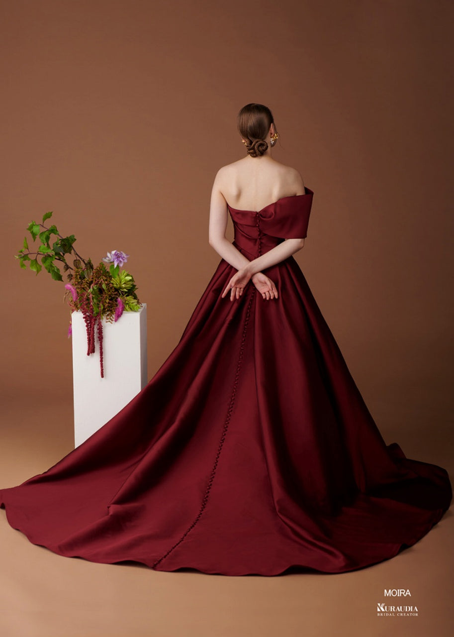 IM-0031_Burgundy【結婚式 カラードレス レンタル】