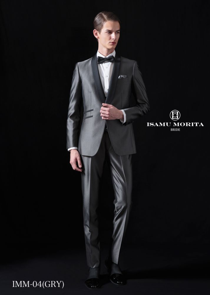 IMM-04(GRY) 【結婚式 タキシード レンタル】