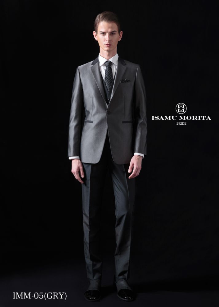 IMM-05(GRY) 【結婚式 タキシード レンタル】