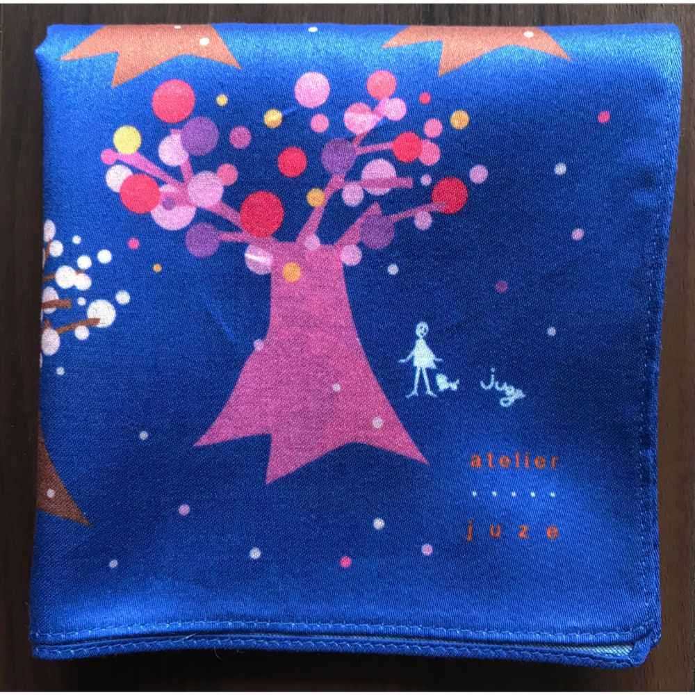 アトリエ・ジュゼのハンカチ(sakura_ブルー) 【結婚式 ギフト 引き出物 タオル 寝具】