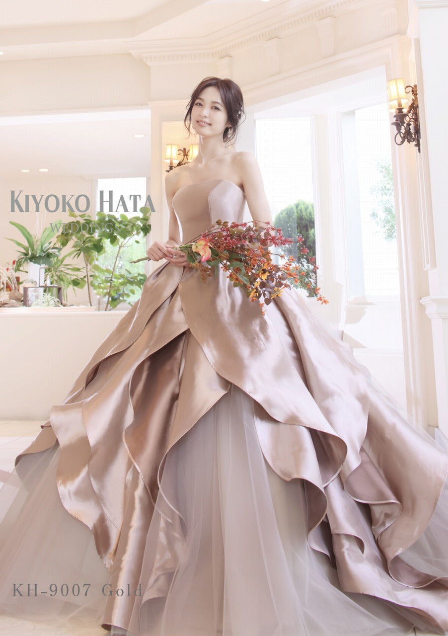 KH-9007 Gold【結婚式 カラードレス レンタル】