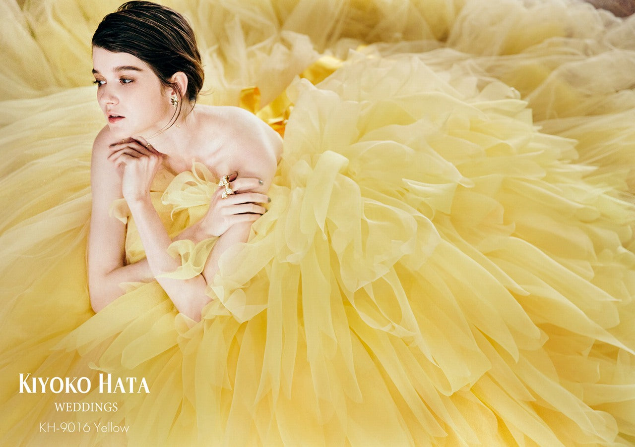 KH-9016 Yellow【結婚式 カラードレス レンタル】
