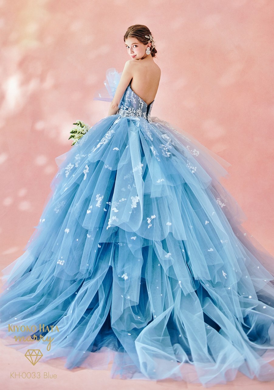 KH0033 Blue【結婚式 カラードレス レンタル】