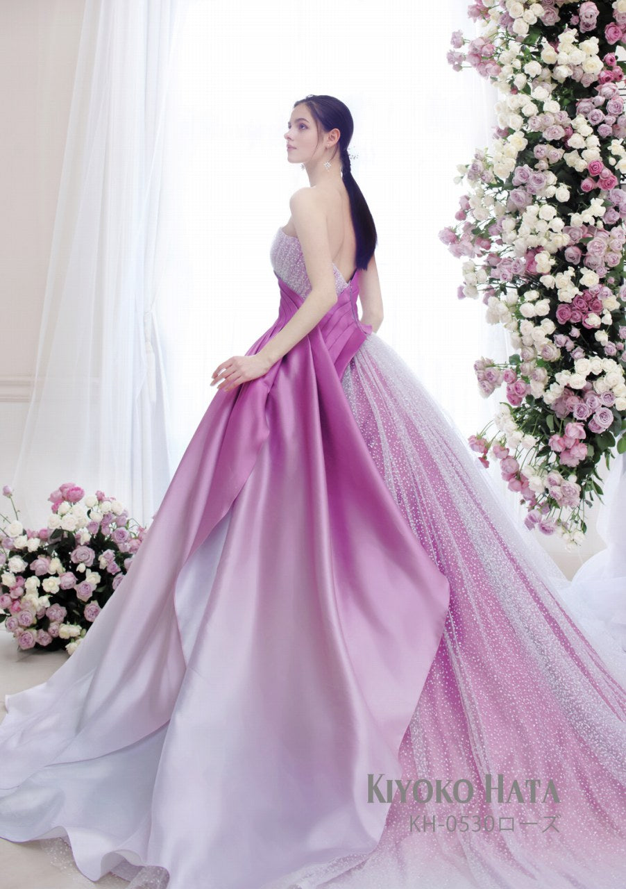 KH0530 ローズ【結婚式 カラードレス レンタル】