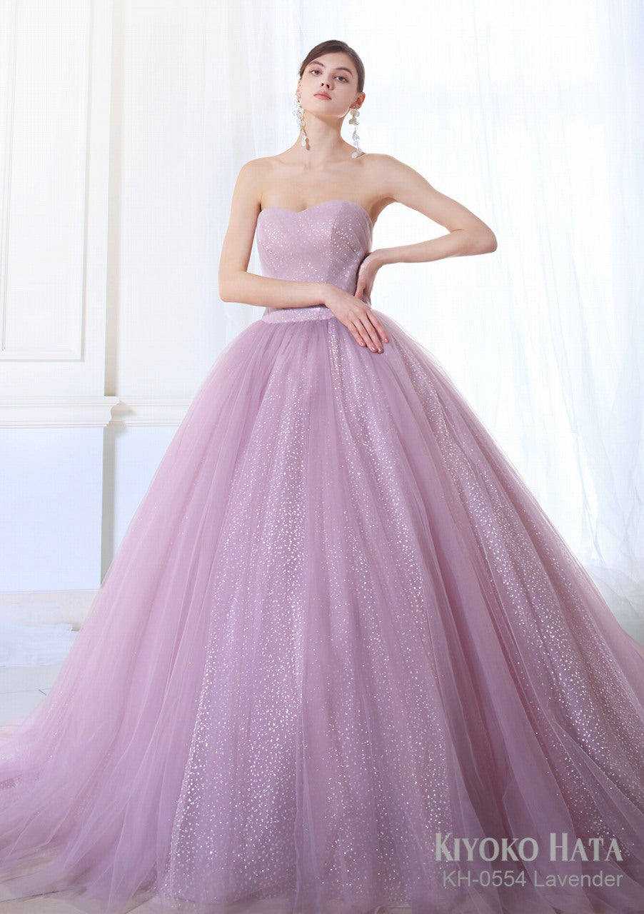 KH-0554 lavender【結婚式 カラードレス レンタル】