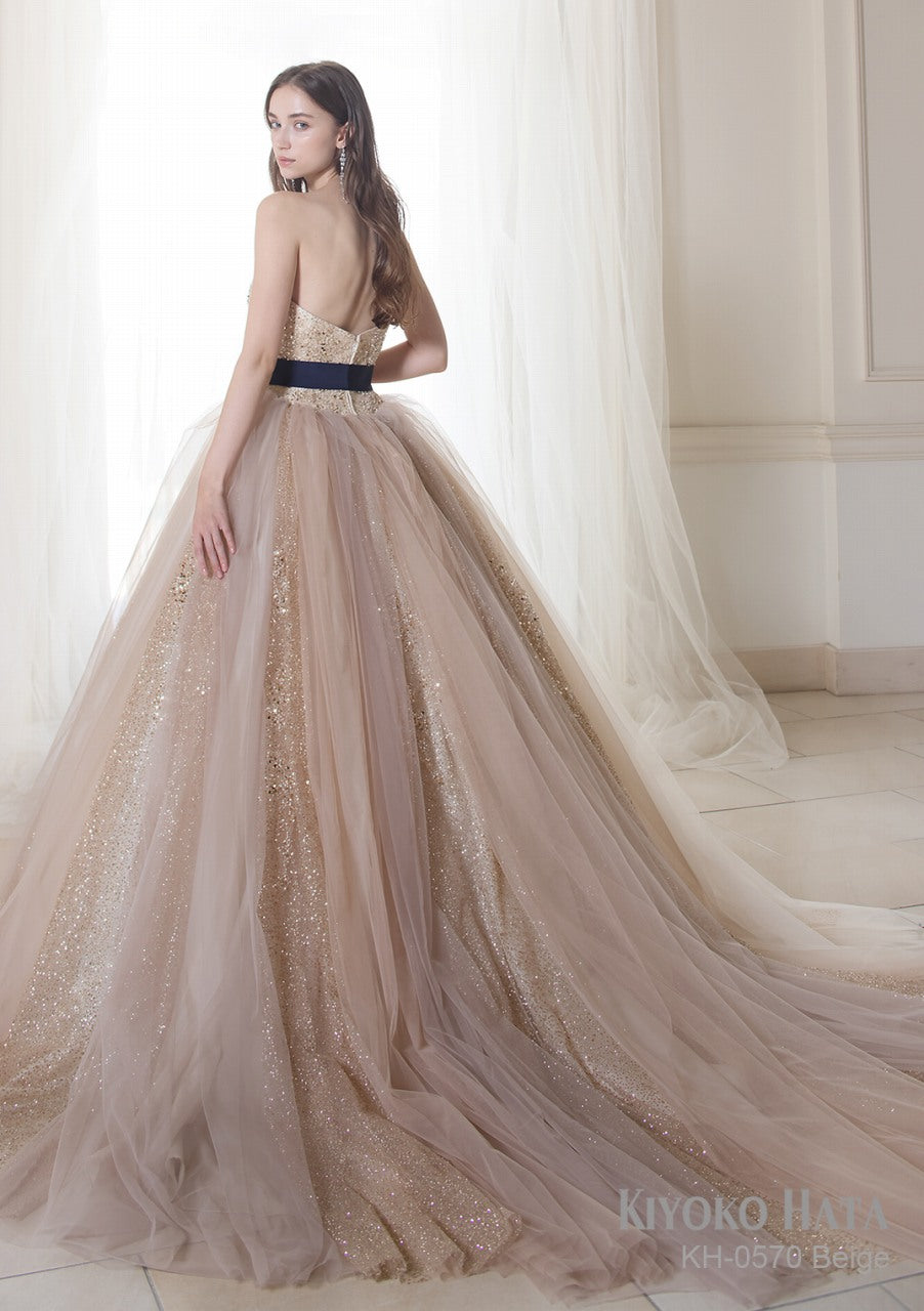 KH0570 beige【結婚式 カラードレス レンタル】
