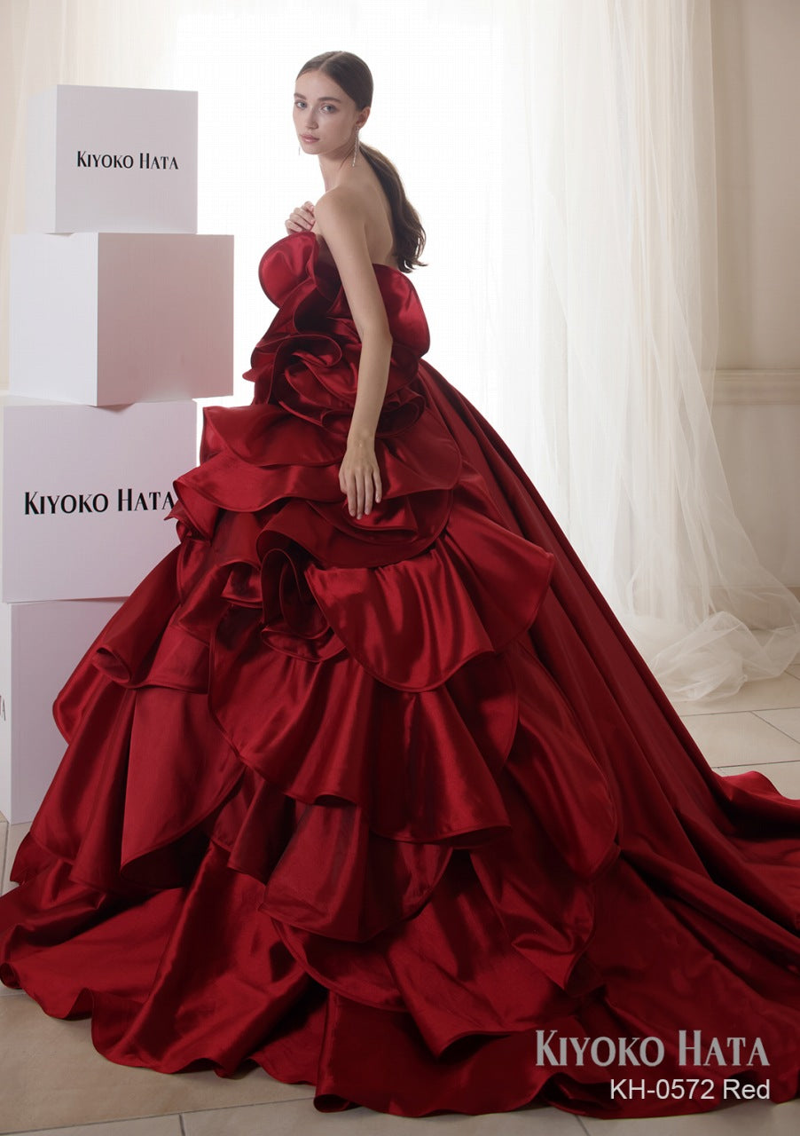 KH0572 red【結婚式 カラードレス レンタル】