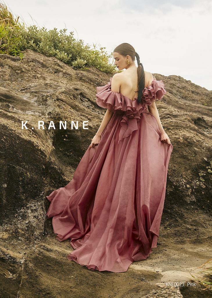 KNE0023 pink【結婚式 カラードレス レンタル】