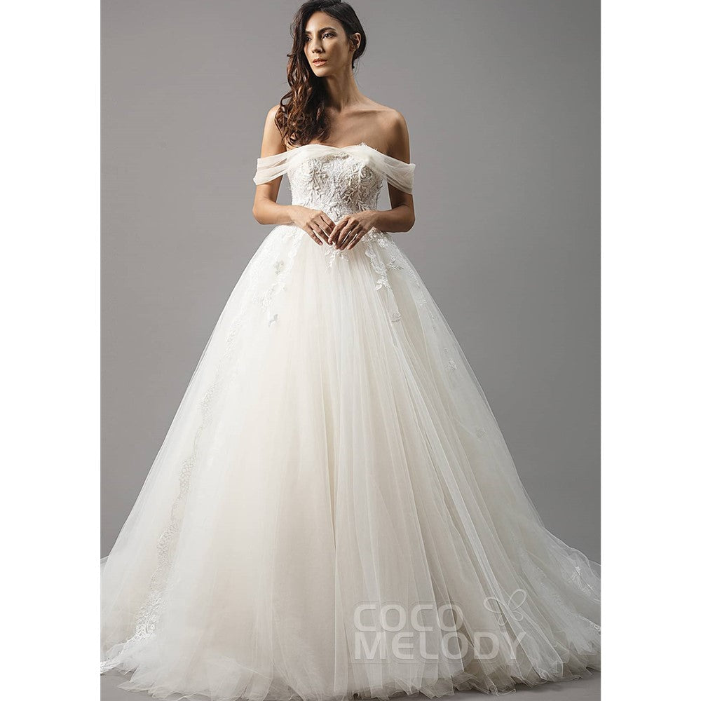 LD5066 アメリカチュール オフショルダー ウェディングドレス 【ウェディングドレス オーダーメイド】