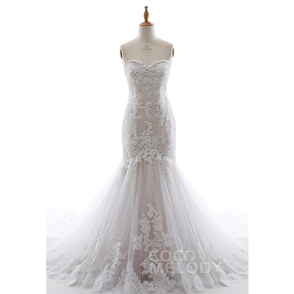 LD5580 ソフトチュール ハートネック ウェディングドレス 【ウェディングドレス オーダーメイド】