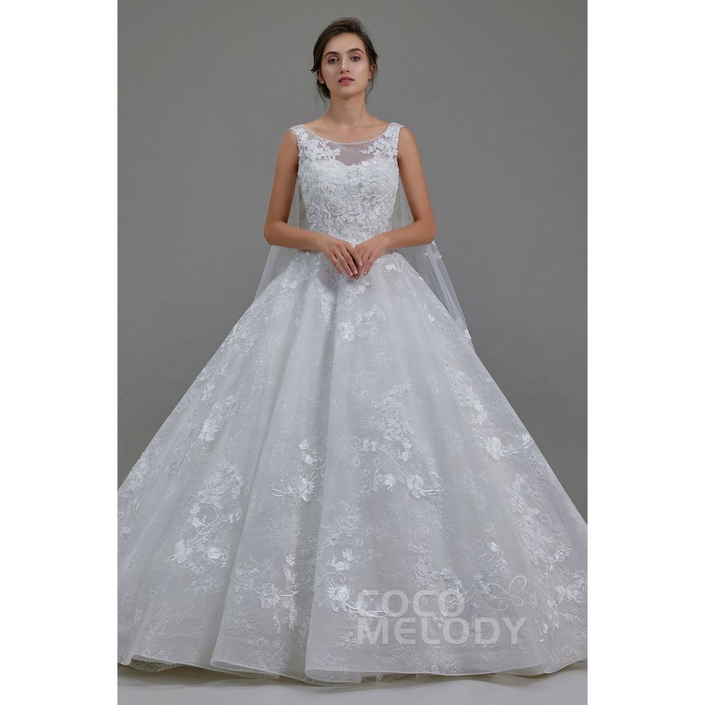 LD5766 レース マント プリンセス ウェディングドレス 【ウェディングドレス オーダーメイド】