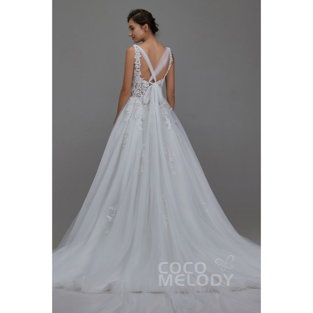 LD5814 ソフトチュール ハートネック Aライン ウェディングドレス 【ウェディングドレス オーダーメイド】