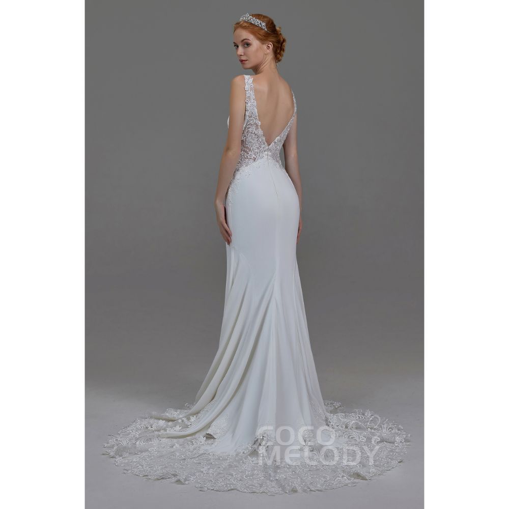 LD5818 オープンバック マーメイド ウェディングドレス 【ウェディングドレス オーダーメイド】