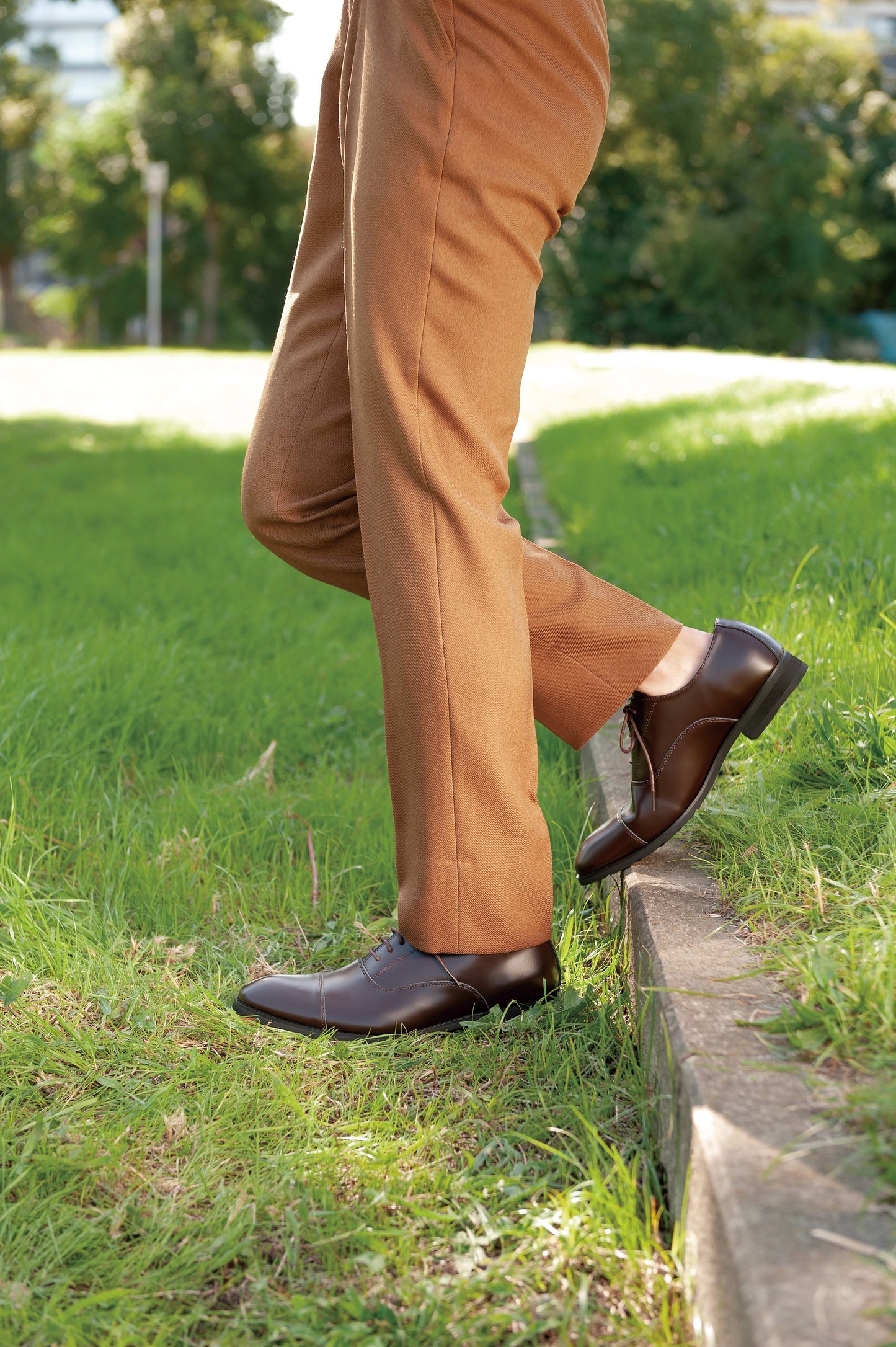 ストレートチップ/3cmヒール/ダークブラウン【結婚式 メンズ シューズ】