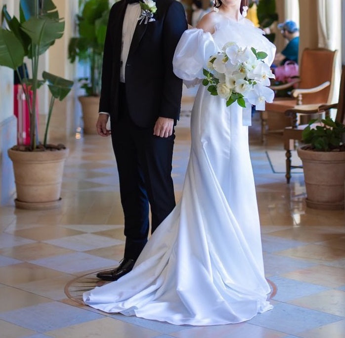 マーメイドボリュームパフ袖ドレス 【ウェディングドレス オーダーメイド】