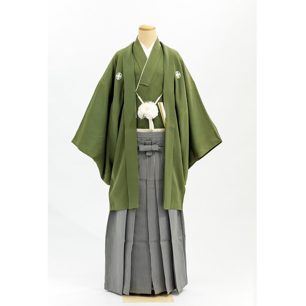 色紋服/モスグリーン 【結婚式 和装 紋服 レンタル】