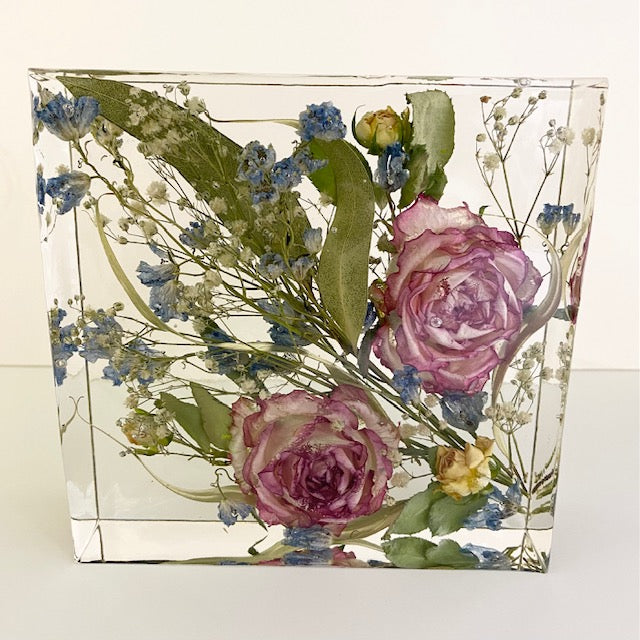ブーケ保存】レジンアート・スクエア 【結婚式 フラワー ブーケ保存