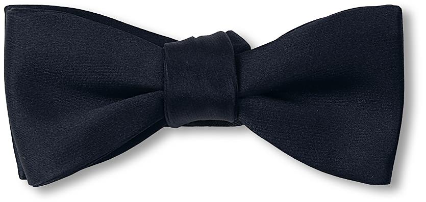 高級素材 拝絹地 使用 手結び 蝶ネクタイ ネイビー 【結婚式 蝶ネクタイ】