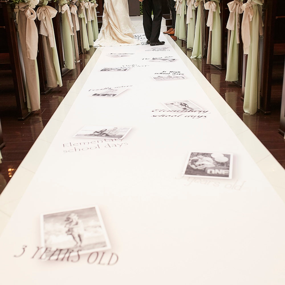 メッセージバージンロード(ヒストリー)11m 【結婚式 挙式 披露宴 演出グッズ オーダーメイド】