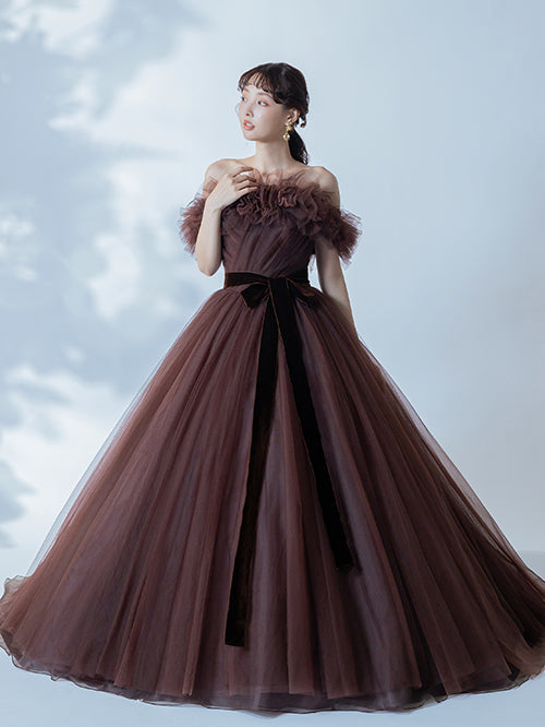 NOA0058_brown【カラードレス オーダーメイド】 – 結婚式準備サイトCORDY