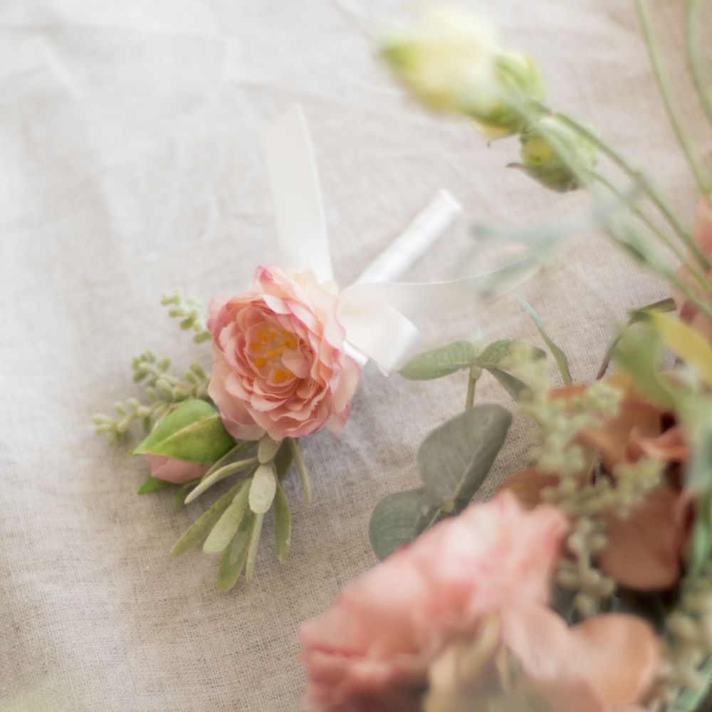 【造花】レンタルリースブーケ 【結婚式 フラワー 造花 ブーケ ブートニア レンタル】