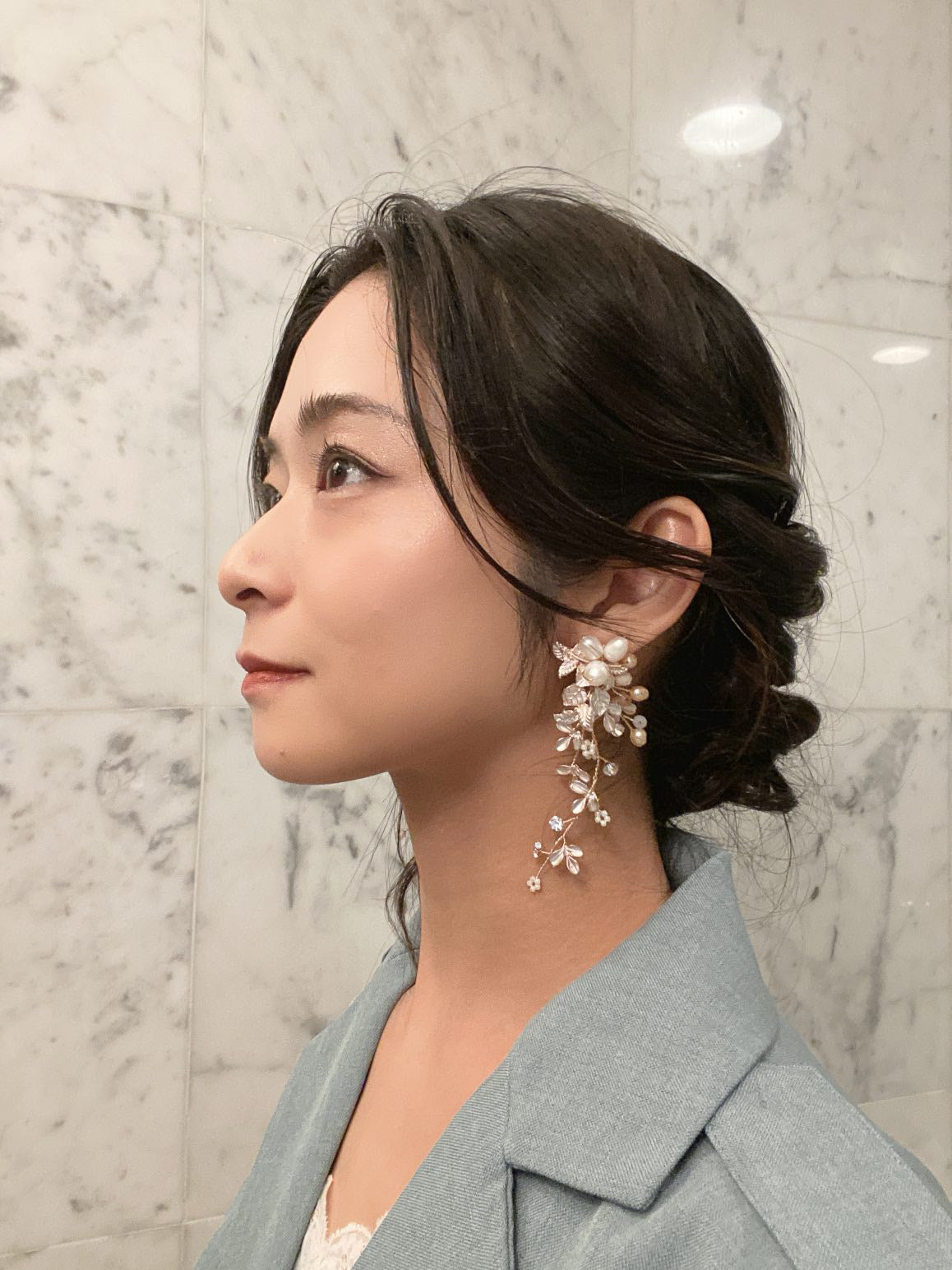 【ピアス・イヤリング】小枝 ピアス ブライダル ウェディング イヤリング シルバー P1S 【結婚式 ピアス イヤリング】