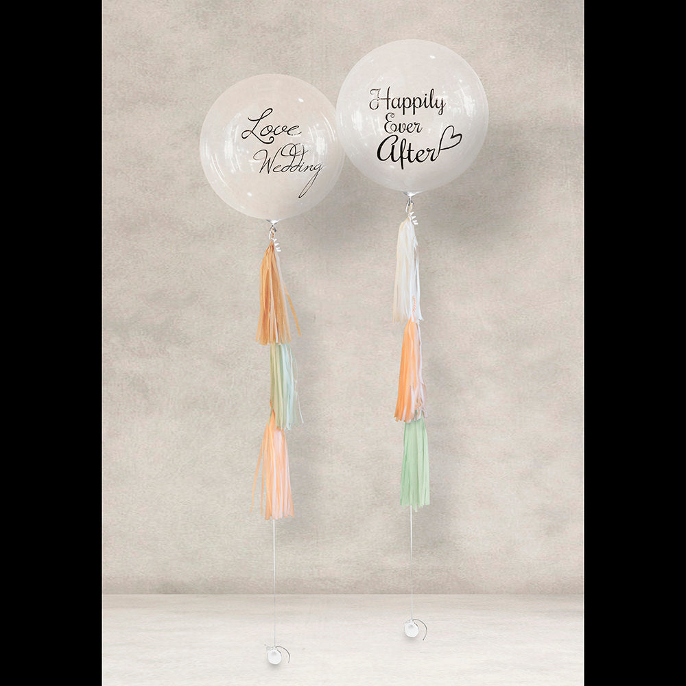 メッセージバルーン(タッセル付き)2球セット 【結婚式 ウェルカムグッズ バルーン】