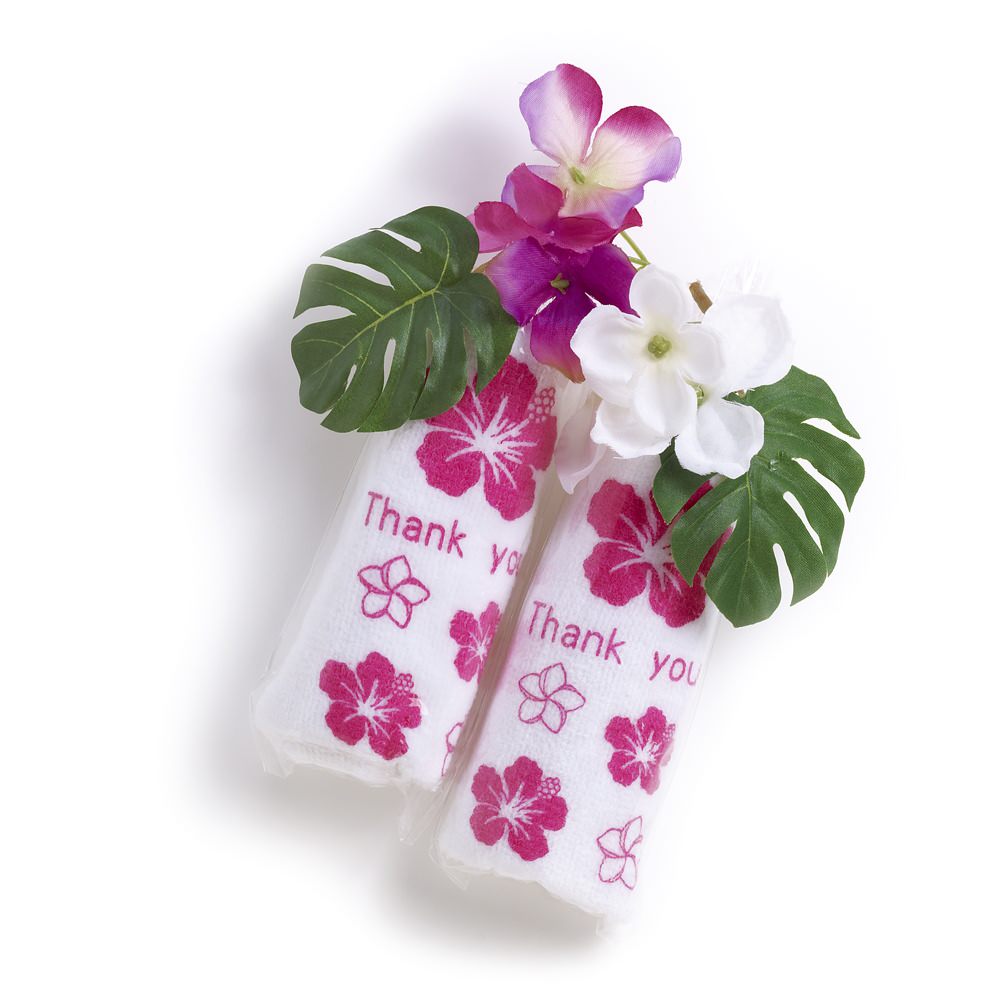 ミニタオル ピンクハイビスカス(単品) 【結婚式 プチギフト 雑貨】