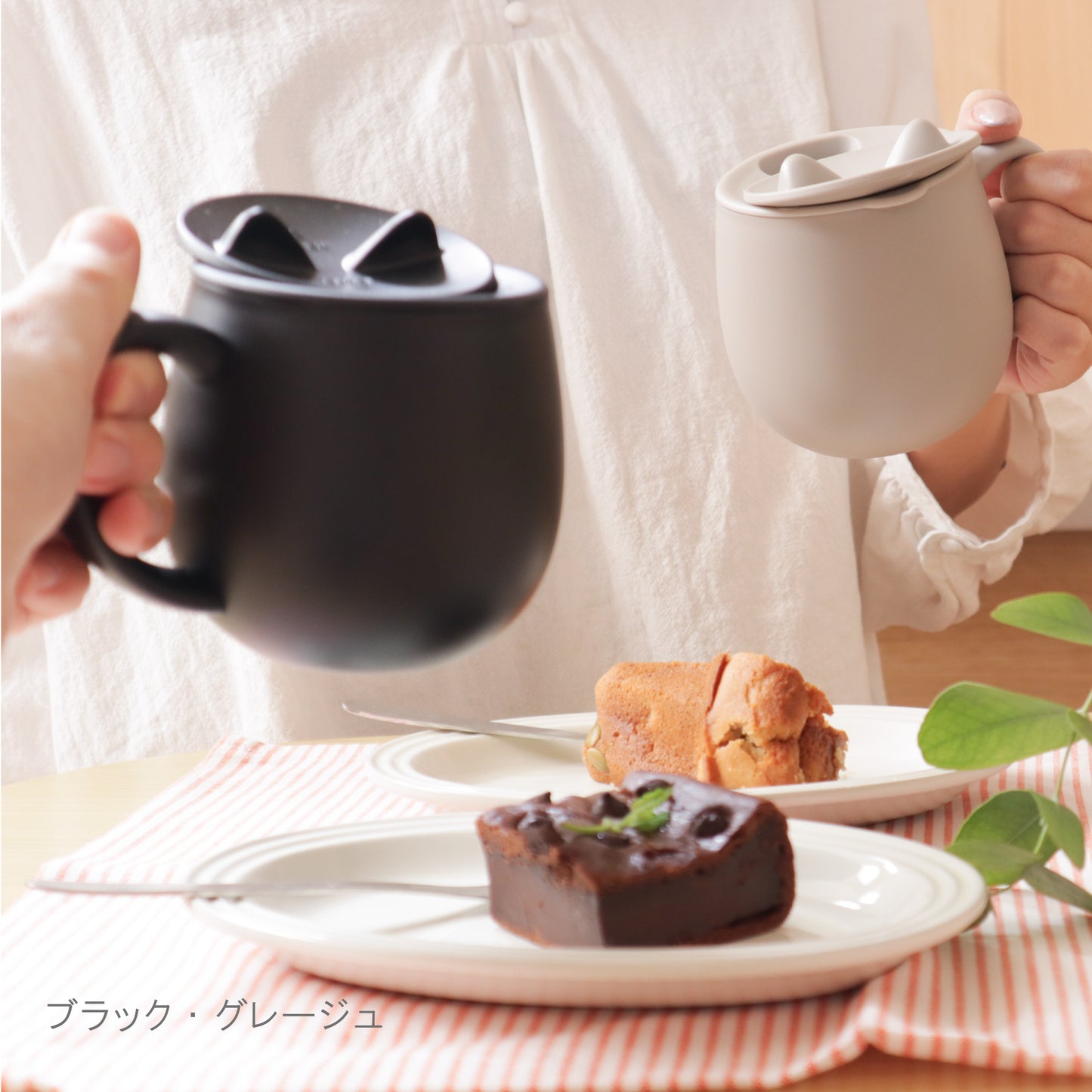 ポケトル猫型保温保冷マグカップ(ブラック) ステンレス製 蓋付 300mL 【結婚式 ギフト 引き出物 食器類】猫支援寄付付 POKETLE neko MUG