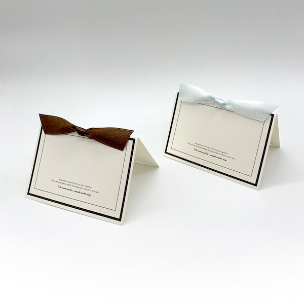 【結婚式 席札】リュボン アイボリー(印刷込み)【結婚式 ペーパー 席札】