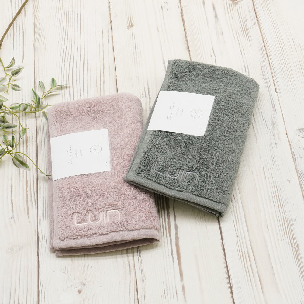 Luin Living フェイスタオル2個セット【ローズ・グレー】 【結婚式 ギフト 引き出物 タオル 寝具】