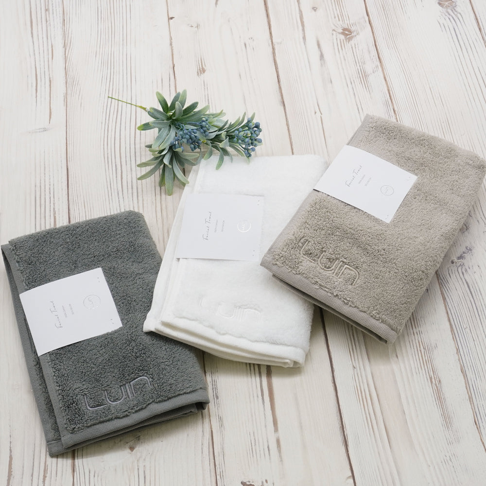 Luin Living フェイスタオル3個セット【ホワイト・グレー・ベージュ】 【結婚式 ギフト 引き出物 タオル 寝具】