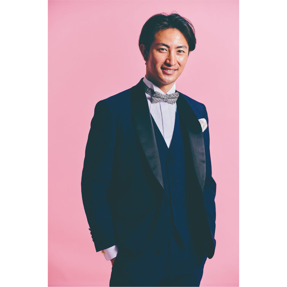 タキシード3点(ジャケット・ベスト・パンツ)セット【ネイビー/無地】 【結婚式 タキシード レンタル】