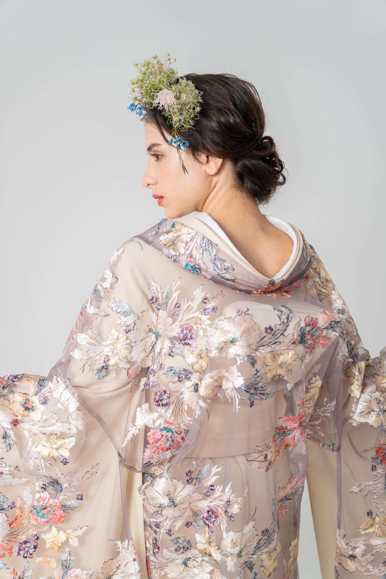 Lilas - gray【結婚式 和装 色打掛 レンタル】