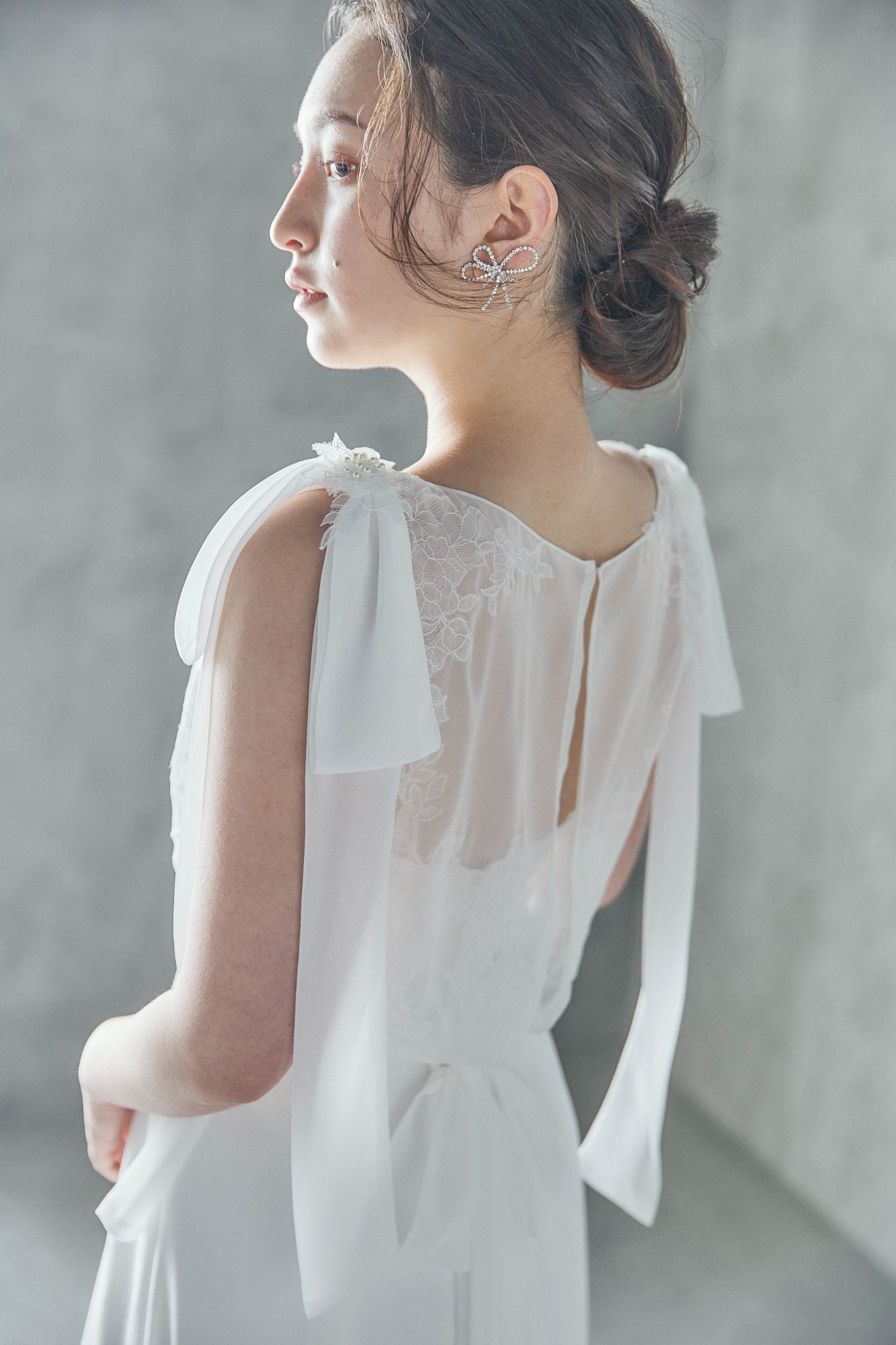 リーザ Lisa【ウエディングドレス レンタル】シンプル シフォン Aライン 【結婚式】