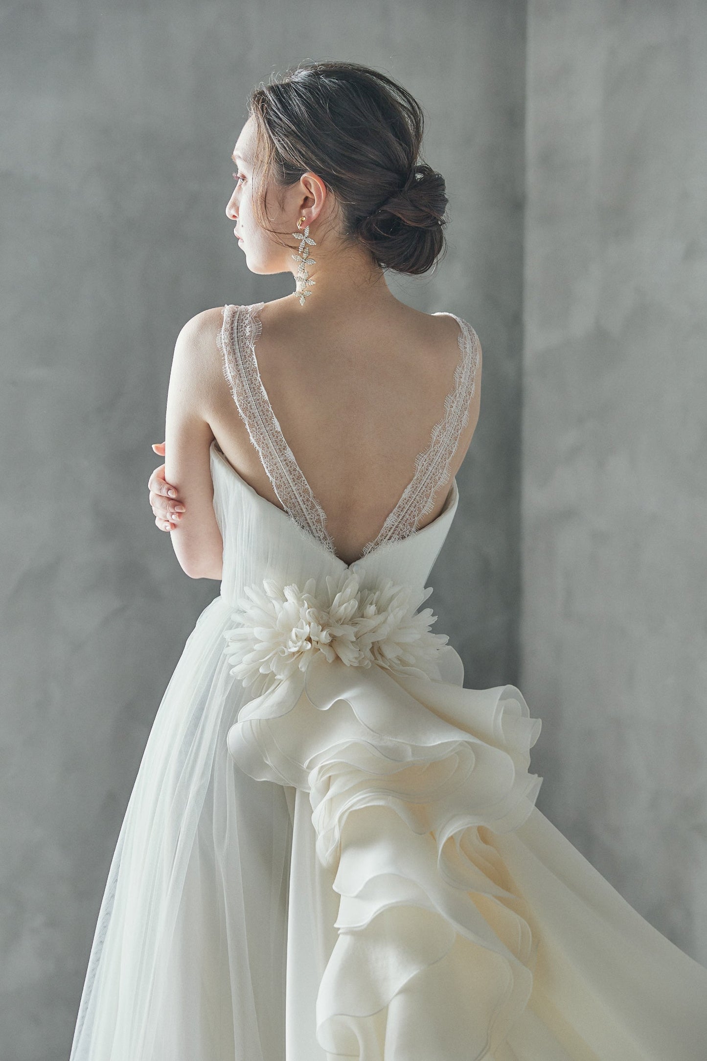 Serena セレーナ【ウエディングドレス レンタル】チュール レース Aラインドレス 【結婚式】