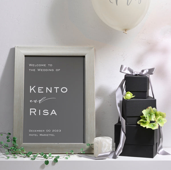 ウエルカムボード 【ルーチェ グレー】 【結婚式 ウェルカムボード】