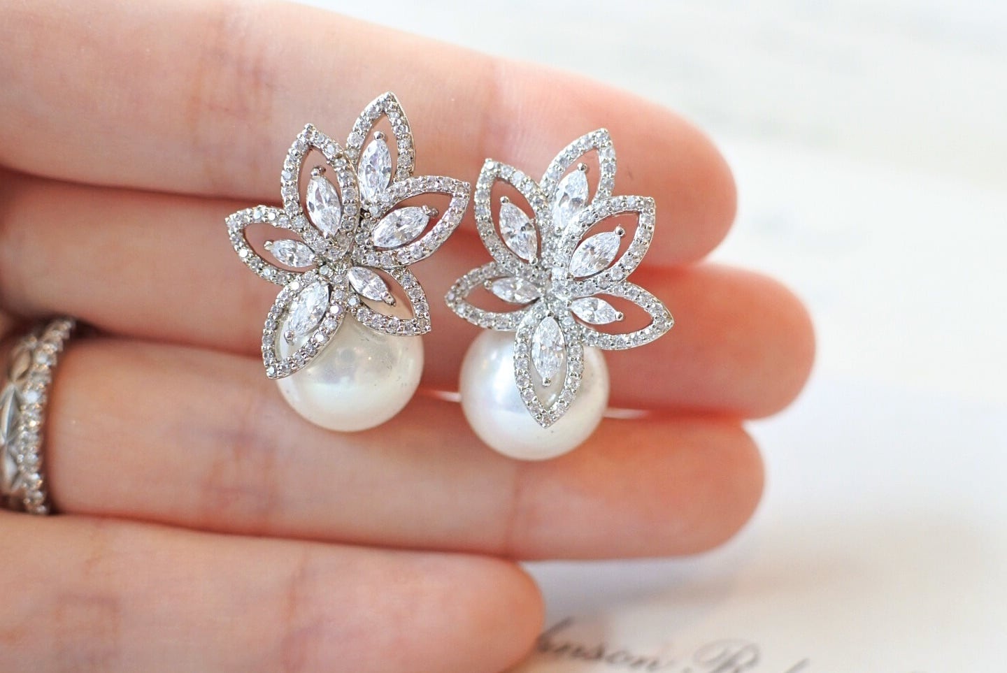 【ピアス】ジルコニアピアス ~ブライダルピアス~ ≪ZP-03≫ 【結婚式 ピアス イヤリング】