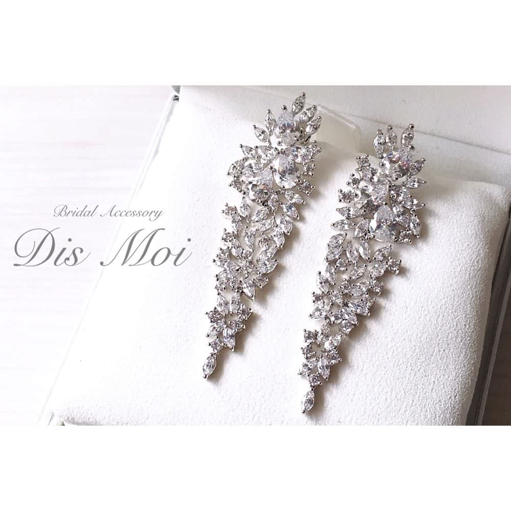 【ピアス・イヤリング】ジルコニアピアス/イヤリング ~ブライダルピアス/ブライダルイヤリング~ ≪ZP-15/ZE-15≫ 【結婚式 ピアス イヤリング】