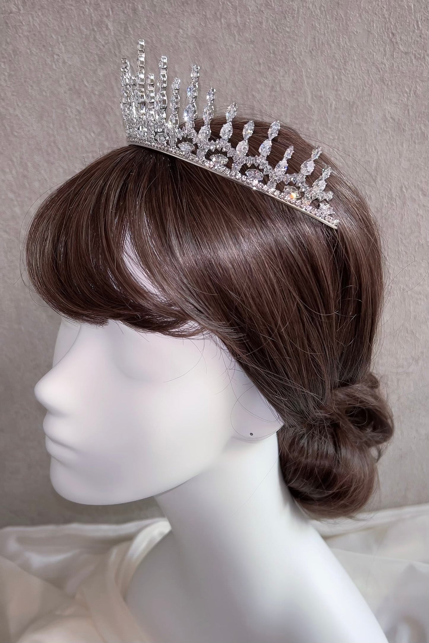 【ヘッドドレス】ジルコニアティアラ ~ブライダルティアラ~ ≪ZT-23≫【結婚式 ヘアアクセサリー】