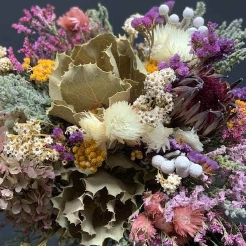【ドライフラワー】グレイッシュポエジー 【結婚式 フラワー ドライフラワー ブーケ ブートニア】